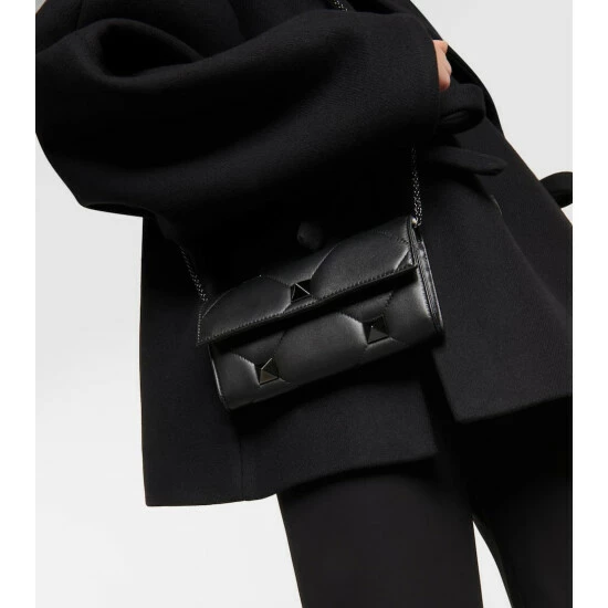 Valentino Garavani Roman Stud Leather Wallet On Chain 3 Valentino Garavani Roman Stud Leather Wallet On Chain