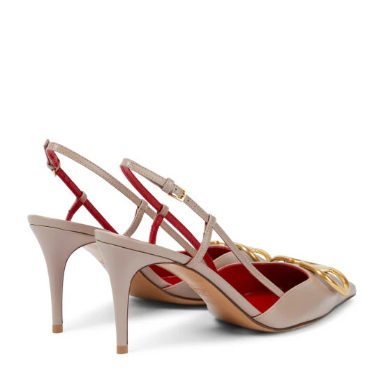 Valentino Garavani VLogo Leather Slingback Pumps 4 Valentino Garavani VLogo Leather Slingback Pumps - Image 2