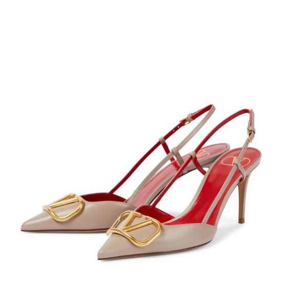 Valentino Garavani VLogo Leather Slingback Pumps 6 Valentino Garavani VLogo Leather Slingback Pumps - Image 4