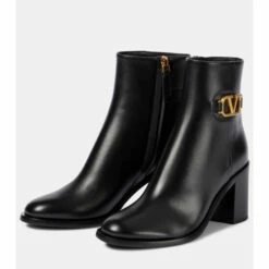 Valentino Garavani VLOGO Leather Ankle Boots -Valentino Garavani Sales unnamed file 1105