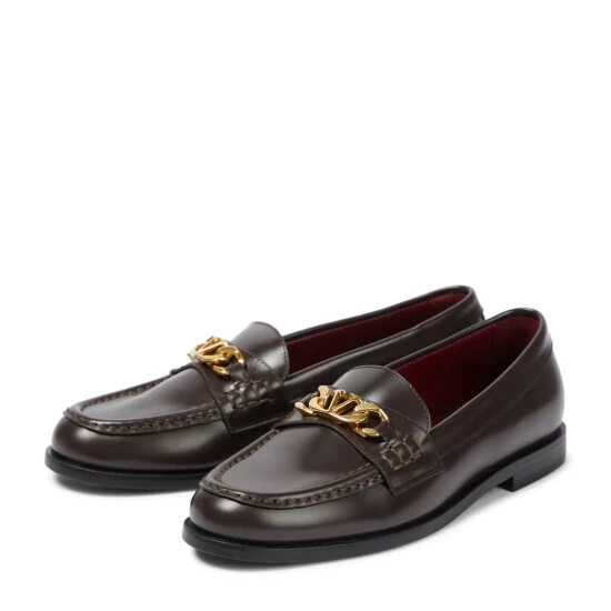 Valentino Garavani VLogo Chain Leather Loafers 6 Valentino Garavani VLogo Chain Leather Loafers - Image 4