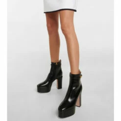 Valentino Garavani Tan-Go Leather Platform Ankle Boots -Valentino Garavani Sales unnamed file 1124