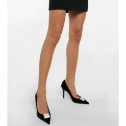 Valentino Garavani One Stud Embellished Suede Pumps 9 Valentino Garavani One Stud Embellished Suede Pumps -Valentino Garavani Sales unnamed file 1147