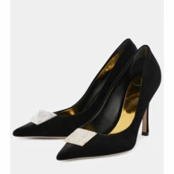 Valentino Garavani One Stud Embellished Suede Pumps 10 Valentino Garavani One Stud Embellished Suede Pumps -Valentino Garavani Sales unnamed file 1148