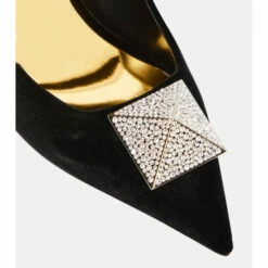 Valentino Garavani One Stud Embellished Suede Pumps 11 Valentino Garavani One Stud Embellished Suede Pumps -Valentino Garavani Sales unnamed file 1149
