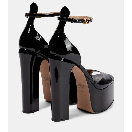 Valentino Garavani Tan-Go 155 Patent Leather Platform Sandals 4 Valentino Garavani Tan-Go 155 Patent Leather Platform Sandals - Image 2