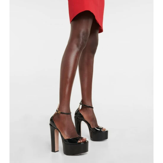 Valentino Garavani Tan-Go 155 Patent Leather Platform Sandals 5 Valentino Garavani Tan-Go 155 Patent Leather Platform Sandals - Image 3