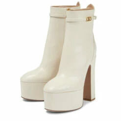 Valentino Garavani Tan-Go Leather Platform Ankle Boots 10 Valentino Garavani Tan-Go Leather Platform Ankle Boots -Valentino Garavani Sales unnamed file 1178