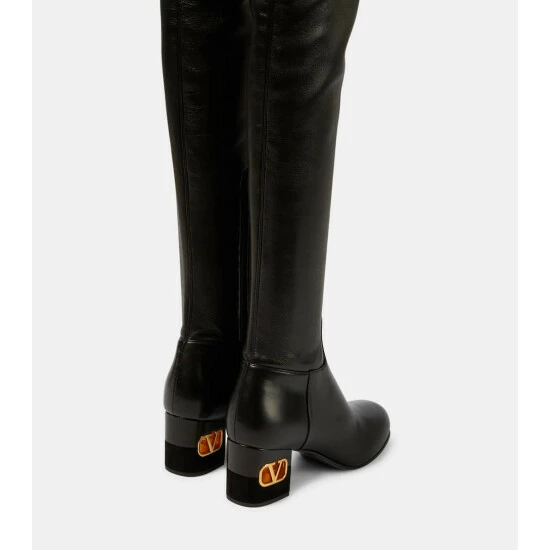 Valentino Garavani VLogo Leather Over-the-knee Boots 4 Valentino Garavani VLogo Leather Over-the-knee Boots - Image 2