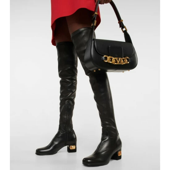 Valentino Garavani VLogo Leather Over-the-knee Boots 5 Valentino Garavani VLogo Leather Over-the-knee Boots - Image 3