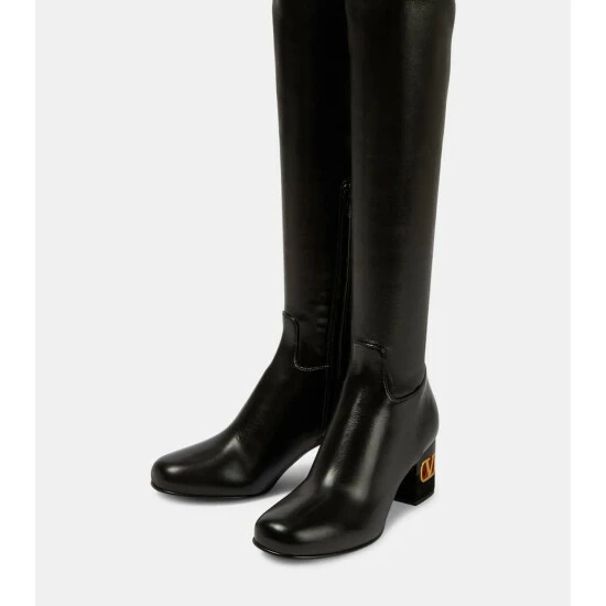 Valentino Garavani VLogo Leather Over-the-knee Boots 6 Valentino Garavani VLogo Leather Over-the-knee Boots - Image 4