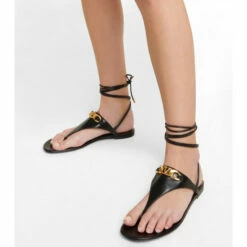 Valentino Garavani VLogo Chain Leather Thong Sandals 9 Valentino Garavani VLogo Chain Leather Thong Sandals -Valentino Garavani Sales unnamed file 1192