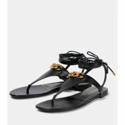 Valentino Garavani VLogo Chain Leather Thong Sandals 10 Valentino Garavani VLogo Chain Leather Thong Sandals -Valentino Garavani Sales unnamed file 1193