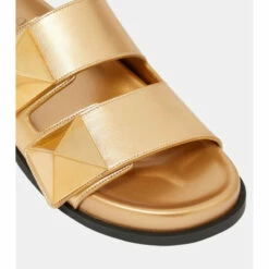 Valentino Garavani One Stud Metallic Leather Sandals -Valentino Garavani Sales unnamed file 1213