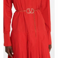 Valentino Garavani Vlogo Crystal-embellished Chain Belt