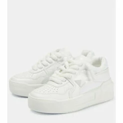 Valentino Garavani One Stud Leather Platform Sneakers -Valentino Garavani Sales unnamed file 1258