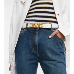 Valentino Garavani VLogo Chain Leather Belt