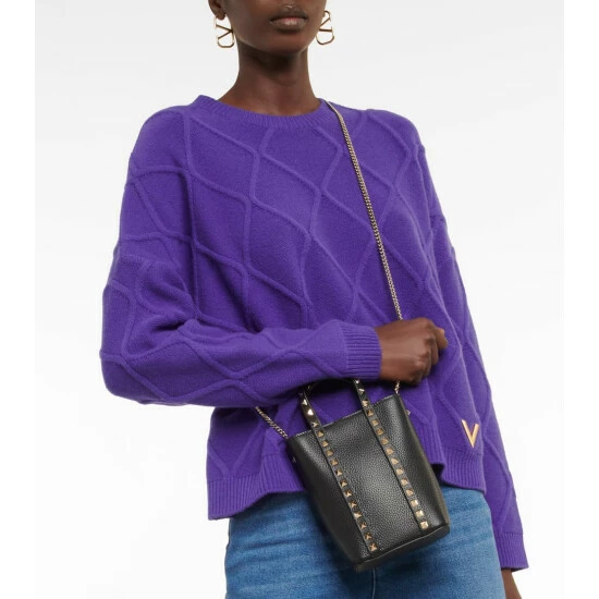 Valentino Garavani Rockstud Mini Leather Tote Bag 3 Valentino Garavani Rockstud Mini Leather Tote Bag