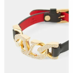 Valentino Garavani Embellished VLogo Leather Bracelet -Valentino Garavani Sales unnamed file 1425
