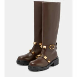 Valentino Garavani Roman Stud Leather Knee-high Boots -Valentino Garavani Sales unnamed file 1474