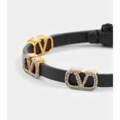 Valentino Garavani VLogo Embellished Leather Bracelet -Valentino Garavani Sales unnamed file 1488