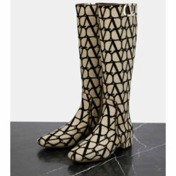 Valentino Garavani Toile Iconographe Knee-high Boots -Valentino Garavani Sales unnamed file 149