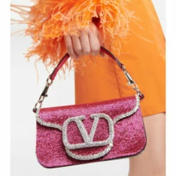 Valentino Garavani Locò Small Embellished Shoulder Bag