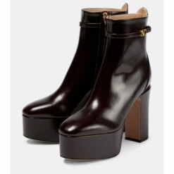 Valentino Garavani Tan-Go Leather Platform Ankle Boots 10 Valentino Garavani Tan-Go Leather Platform Ankle Boots -Valentino Garavani Sales unnamed file 1526