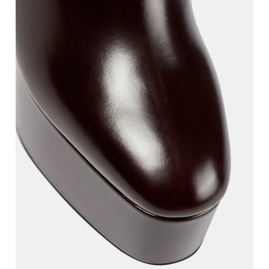 Valentino Garavani Tan-Go Leather Platform Ankle Boots 7 Valentino Garavani Tan-Go Leather Platform Ankle Boots - Image 5