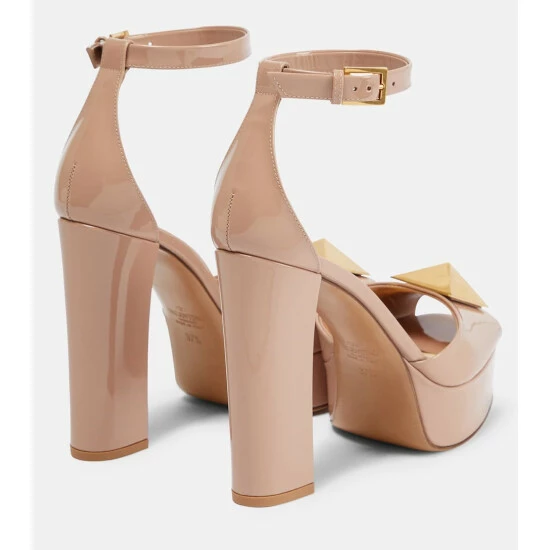 Valentino Garavani One Stud Patent Leather Platform Sandals 4 Valentino Garavani One Stud Patent Leather Platform Sandals - Image 2