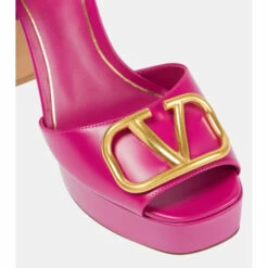Valentino Garavani VLogo Leather Platform Sandals -Valentino Garavani Sales unnamed file 1596
