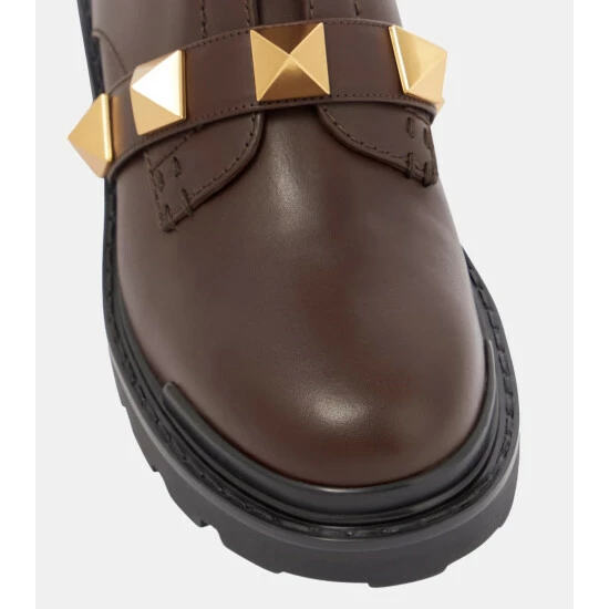 Valentino Garavani Roman Stud Leather Ankle Boots 7 Valentino Garavani Roman Stud Leather Ankle Boots - Image 5