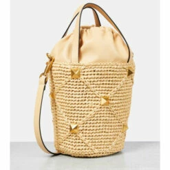 Valentino Garavani Roman Stud Raffia Bucket Bag 8 Valentino Garavani Roman Stud Raffia Bucket Bag -Valentino Garavani Sales unnamed file 163