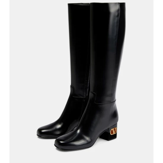 Valentino Garavani VLogo Leather Knee-high Boots 6 Valentino Garavani VLogo Leather Knee-high Boots - Image 4