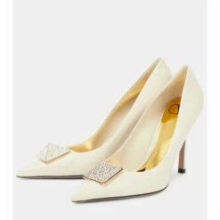 Valentino Garavani One Stud Embellished Leather Pumps -Valentino Garavani Sales unnamed file 1672