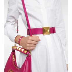 Valentino Garavani One Stud Reversible Leather Belt