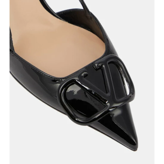 Valentino Garavani VLogo Patent Leather Slingback Pumps 7 Valentino Garavani VLogo Patent Leather Slingback Pumps - Image 5