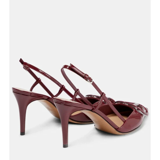 Valentino Garavani VLogo Patent Leather Slingback Pumps 4 Valentino Garavani VLogo Patent Leather Slingback Pumps - Image 2