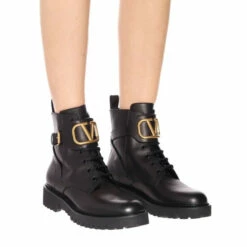 Valentino Garavani VLOGO Leather Ankle Boots -Valentino Garavani Sales unnamed file 1766