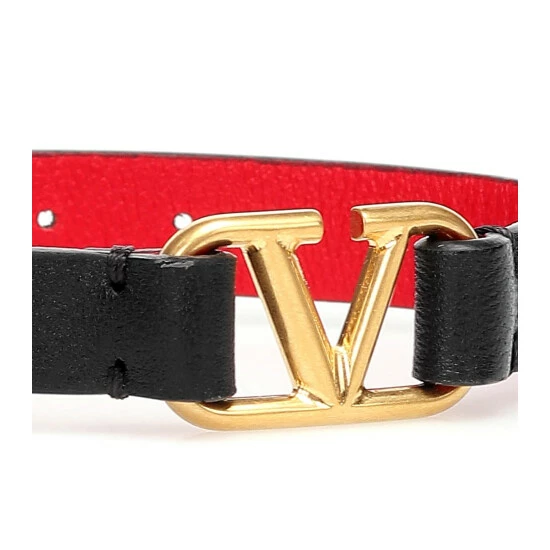 Valentino Garavani VLogo Leather Bracelet 5 Valentino Garavani VLogo Leather Bracelet - Image 3