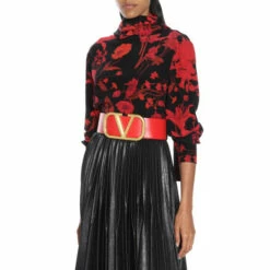 Valentino Garavani VLogo Reversible Leather Belt