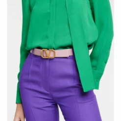 Valentino Garavani VLogo Reversible Leather Belt