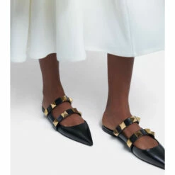 Valentino Garavani Roman Stud Leather Slippers -Valentino Garavani Sales unnamed file 1830