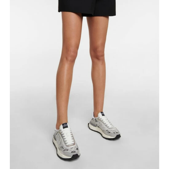 Valentino Garavani Lacerunner Leather-trimmed Sneakers 5 Valentino Garavani Lacerunner Leather-trimmed Sneakers - Image 3