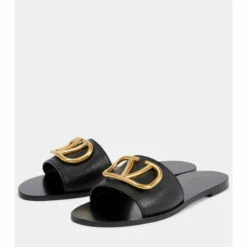 Valentino Garavani VLogo Leather Slides -Valentino Garavani Sales unnamed file 1897
