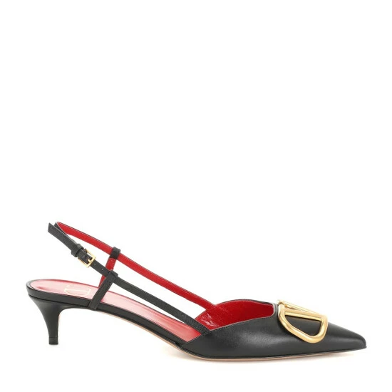 Valentino Garavani VLOGO Leather Slingback Pumps 6 Valentino Garavani VLOGO Leather Slingback Pumps - Image 4