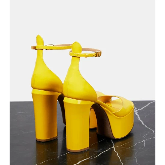 Valentino Garavani VLogo Signature Patent Leather Platform Sandals 4 Valentino Garavani VLogo Signature Patent Leather Platform Sandals - Image 2