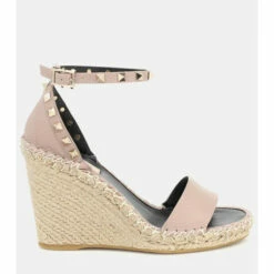 Valentino Garavani Rockstud Double Leather Wedge Espadrilles -Valentino Garavani Sales unnamed file 1973