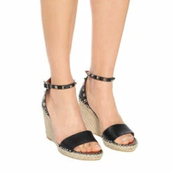 Valentino Garavani Rockstud Leather Wedge Espadrilles -Valentino Garavani Sales unnamed file 2001