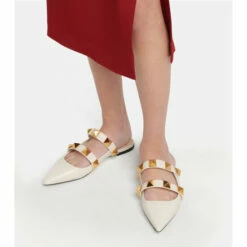 Valentino Garavani Roman Stud Leather Slippers -Valentino Garavani Sales unnamed file 2024